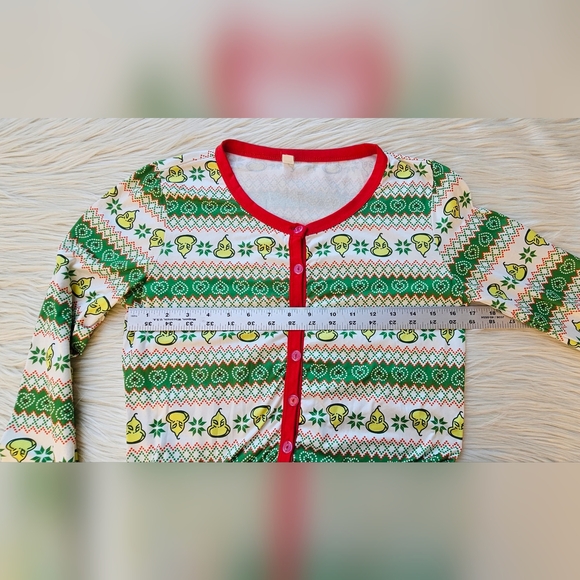The Grinch Christmas Pajamas One Piece Onesie Ladies Size S - Picture 2 of 11